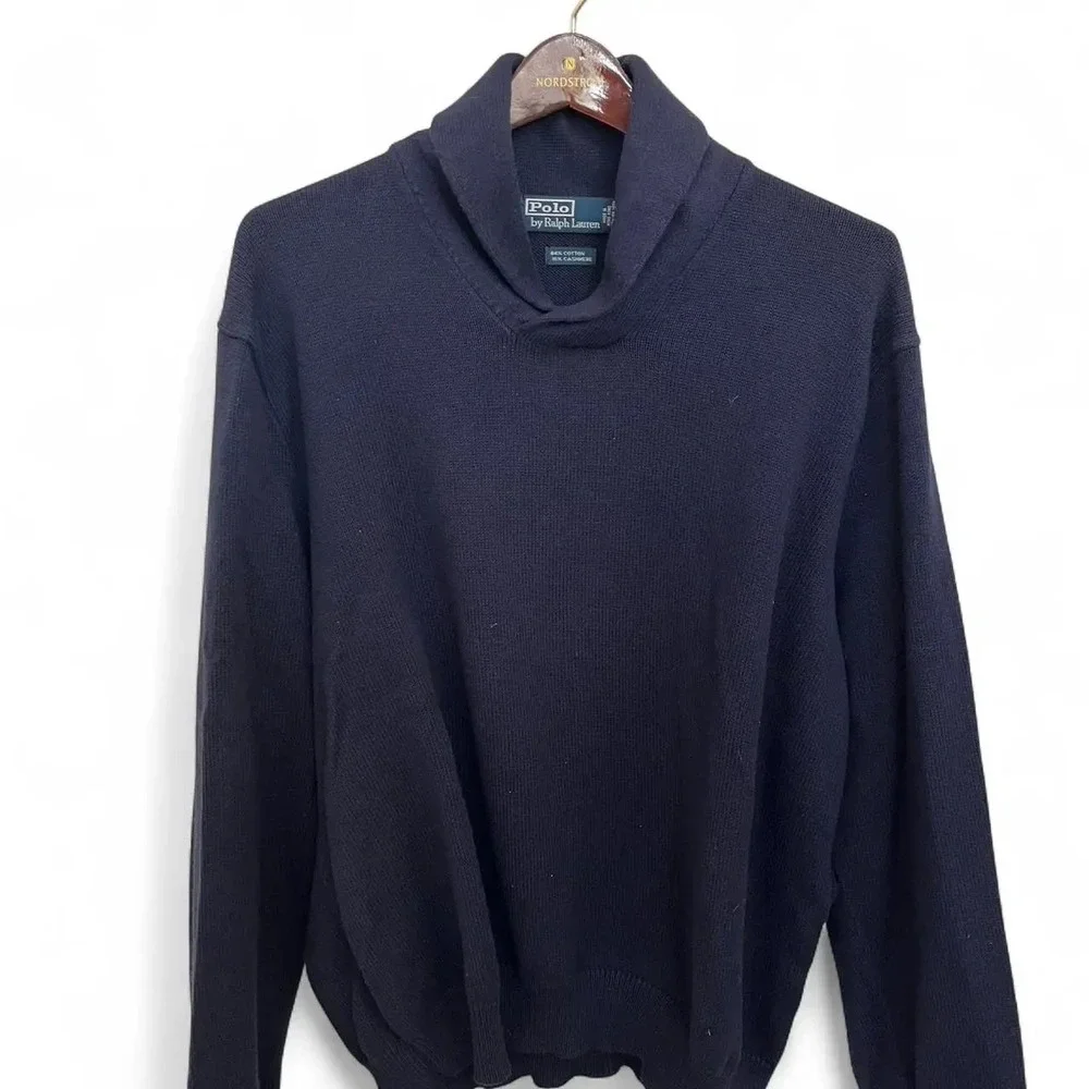 Polo by Ralph Lauren Mens XXL Cashmere Blend Navy Sweater‎